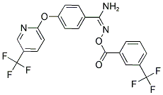 2-AMINO-1-AZA-2-(4-(5-(TRIFLUOROMETHYL)(2-PYRIDYLOXY))PHENYL)VINYL 3-(TRIFLUOROMETHYL)BENZOATE 结构式