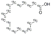 亚麻酸-13C18 结构式