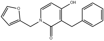 3-BENZYL-1-(2-FURYLMETHYL)-4-HYDROXY-2(1H)-PYRIDINONE 结构式