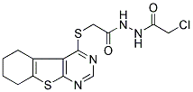 N'-(2-CHLOROACETYL)-2-(5,6,7,8-TETRAHYDRO[1]BENZOTHIENO[2,3-D]PYRIMIDIN-4-YLTHIO)ACETOHYDRAZIDE 结构式