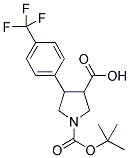 1-[(TERT-BUTYL)OXYCARBONYL]-4-[4-(TRIFLUOROMETHYL)PHENYL]PYRROLINE-3-CARBOXYLIC ACID 结构式