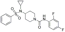 4-[CYCLOPROPYL(PHENYLSULPHONYL)AMINO]-N-(2,4-DIFLUOROPHENYL)PIPERIDIN-1-CARBOXAMIDE 结构式