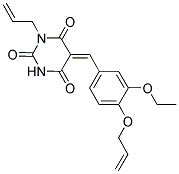(5E)-1-Allyl-5-[4-(allyloxy)-3-ethoxybenzylidene]pyrimidine-2,4,6(1H,3H,5H)-trione 结构式