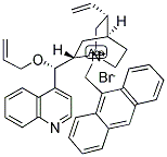 (+)-O-(9)-ALLYL-N-(9-ANTHRACENYLMETHYL) CINCHONIDINIUM BROMIDE 结构式