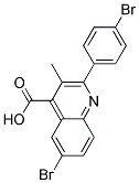 6-BROMO-2-(4-BROMOPHENYL)-3-METHYLQUINOLINE-4-CARBOXYLIC ACID 结构式