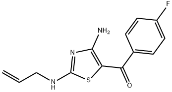 [2-(ALLYLAMINO)-4-AMINO-1,3-THIAZOL-5-YL](4-FLUOROPHENYL)METHANONE 结构式