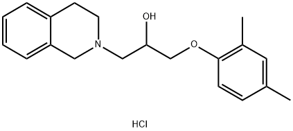 1-(3,4-二氢异喹啉-2(1H)-基)-3-(2,4-二甲基苯氧基)丙-2-醇盐酸盐 结构式