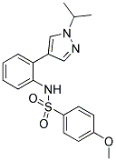 N-[2-(1-ISOPROPYL-(1H)-PYRAZOL-4-YL)PHENYL]-4-METHOXYBENZENESULPHONAMIDE 结构式