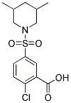 2-CHLORO-5-[(3,5-DIMETHYLPIPERIDIN-1-YL)SULFONYL]BENZOIC ACID 结构式