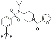 4-[CYCLOPROPYL[((3-TRIFLUOROMETHYL)PHENYL)SULPHONYL]AMINO]-1-[(2-FURANYL)CARBONYL]PIPERIDINE 结构式