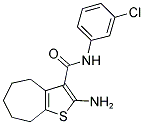 2-AMINO-N-(3-CHLOROPHENYL)-5,6,7,8-TETRAHYDRO-4H-CYCLOHEPTA[B]THIOPHENE-3-CARBOXAMIDE 结构式