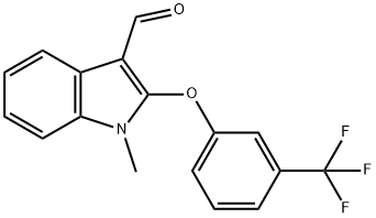 1-METHYL-2-[3-(TRIFLUOROMETHYL)PHENOXY]-1H-INDOLE-3-CARBALDEHYDE 结构式