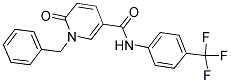 1-BENZYL-6-OXO-N-[4-(TRIFLUOROMETHYL)PHENYL]-1,6-DIHYDRO-3-PYRIDINECARBOXAMIDE 结构式