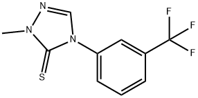 2-METHYL-4-[3-(TRIFLUOROMETHYL)PHENYL]-2,4-DIHYDRO-3H-1,2,4-TRIAZOLE-3-THIONE 结构式