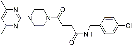 N-(4-CHLOROBENZYL)-4-[4-(4,6-DIMETHYLPYRIMIDIN-2-YL)PIPERAZIN-1-YL]-4-OXOBUTANAMIDE 结构式