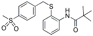 2,2-DIMETHYL-N-[2-(4-(METHYLSULPHONYL)BENZYLTHIO)PHENYL]PROPANAMIDE 结构式