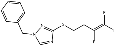 1-BENZYL-1H-1,2,4-TRIAZOL-3-YL 3,4,4-TRIFLUORO-3-BUTENYL SULFIDE 结构式