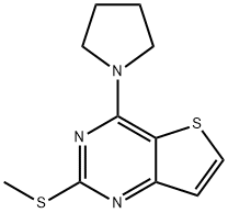 2-(METHYLSULFANYL)-4-(1-PYRROLIDINYL)THIENO[3,2-D]PYRIMIDINE 结构式