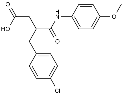 2-(4-CHLOROBENZYL)-N-(4-METHOXYPHENYL)-SUCCINAMIC ACID 结构式