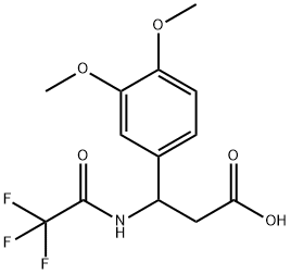 3-(3,4-DIMETHOXYPHENYL)-3-[(2,2,2-TRIFLUOROACETYL)AMINO]PROPANOIC ACID 结构式