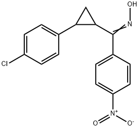 [2-(4-CHLOROPHENYL)CYCLOPROPYL](4-NITROPHENYL)METHANONE OXIME 结构式