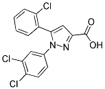 5-(2-CHLOROPHENYL)-1-(3,4-DICHLOROPHENYL)-1H-PYRAZOLE-3-CARBOXYLIC ACID 结构式