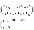 7-[(6-METHYLPYRIDIN-2-YL)(PYRIDIN-2-YLAMINO)METHYL]QUINOLIN-8-OL 结构式