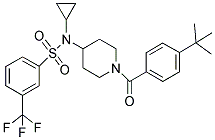 1-[4-TERT-BUTYLBENZOYL]-4-[CYCLOPROPYL[((3-TRIFLUOROMETHYL)PHENYL)SULPHONYL]AMINO]PIPERIDINE 结构式