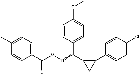 1-CHLORO-4-[2-((4-METHOXYPHENYL)([(4-METHYLBENZOYL)OXY]IMINO)METHYL)CYCLOPROPYL]BENZENE 结构式