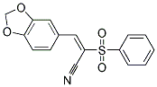 3-BENZO[3,4-D]1,3-DIOXOLEN-5-YL-2-(PHENYLSULFONYL)PROP-2-ENENITRILE 结构式