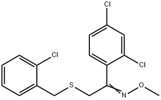 2-[(2-CHLOROBENZYL)SULFANYL]-1-(2,4-DICHLOROPHENYL)-1-ETHANONE O-METHYLOXIME 结构式