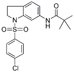 N-[[1-(4-CHLOROPHENYL)SULPHONYL]-2,3-DIHYDRO-(1H)-INDOL-6-YL]-2,2-DIMETHYLPROPANAMIDE 结构式