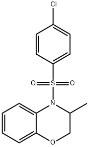 4-[(4-CHLOROPHENYL)SULFONYL]-3-METHYL-3,4-DIHYDRO-2H-1,4-BENZOXAZINE 结构式