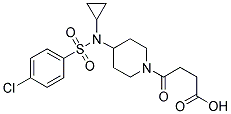 4-[4-[((4-CHLOROPHENYL)SULPHONYL)CYCLOPROPYLAMINO]PIPERIDIN-1-YL]-4-OXOBUTANOIC ACID 结构式