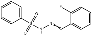 N'-[(E)-(2-FLUOROPHENYL)METHYLIDENE]BENZENESULFONOHYDRAZIDE 结构式