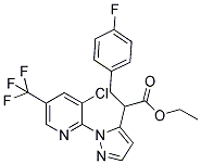 ETHYL 2-(1-[3-CHLORO-5-(TRIFLUOROMETHYL)-2-PYRIDINYL]-1H-PYRAZOL-5-YL)-3-(4-FLUOROPHENYL)PROPANOATE 结构式