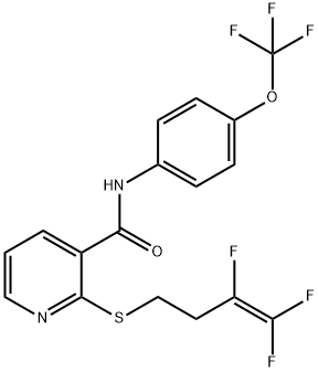 2-[(3,4,4-TRIFLUORO-3-BUTENYL)SULFANYL]-N-[4-(TRIFLUOROMETHOXY)PHENYL]NICOTINAMIDE 结构式