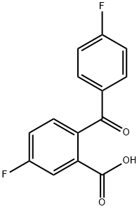 5-氟-2-(4-氟苯甲酰基)苯甲酸 结构式