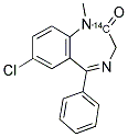 [2-14C]DIAZEPAM 结构式