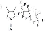 N-CYANO-3-(IODOMETHYL)-4-(1H,1H-PERFLUOROHEPTYL)PYRROLIDINE 结构式