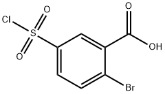 2-溴-5-(氯磺酰基)苯甲酸 结构式