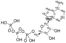 ADENOSINE 5'-TRIPHOSPHATE (U-13C10; U-15N5) 结构式