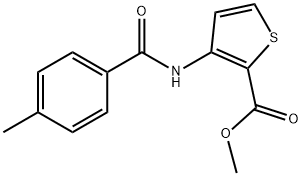 METHYL 3-[(4-METHYLBENZOYL)AMINO]-2-THIOPHENECARBOXYLATE 结构式