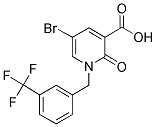 5-BROMO-2-OXO-1-[3-(TRIFLUOROMETHYL)BENZYL]-1,2-DIHYDRO-3-PYRIDINECARBOXYLIC ACID 结构式