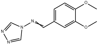 N-[(Z)-(3,4-DIMETHOXYPHENYL)METHYLIDENE]-4H-1,2,4-TRIAZOL-4-AMINE 结构式