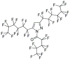 3,5-BIS(TRIDECAFLUORO-1-HEXYL)-1-(NONAFLUOROPENTANOYL)PYRAZOLE 结构式