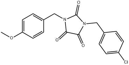 1-(4-CHLOROBENZYL)-3-(4-METHOXYBENZYL)-1H-IMIDAZOLE-2,4,5(3H)-TRIONE 结构式
