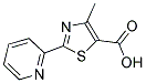 4-Methyl-2-(2-pyridinyl)-1,3-thiazole-5-carboxylic acid 结构式