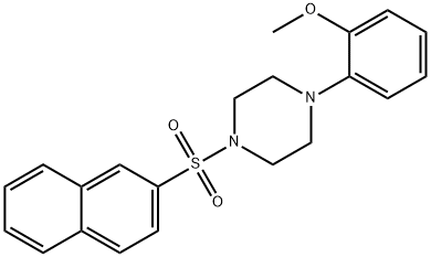 1-(2-甲氧基苯基)-4-(萘-2-基磺酰基)哌嗪 结构式