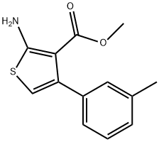 2-氨基-4-(3-甲基苯基)-3-噻吩甲酸甲酯 结构式